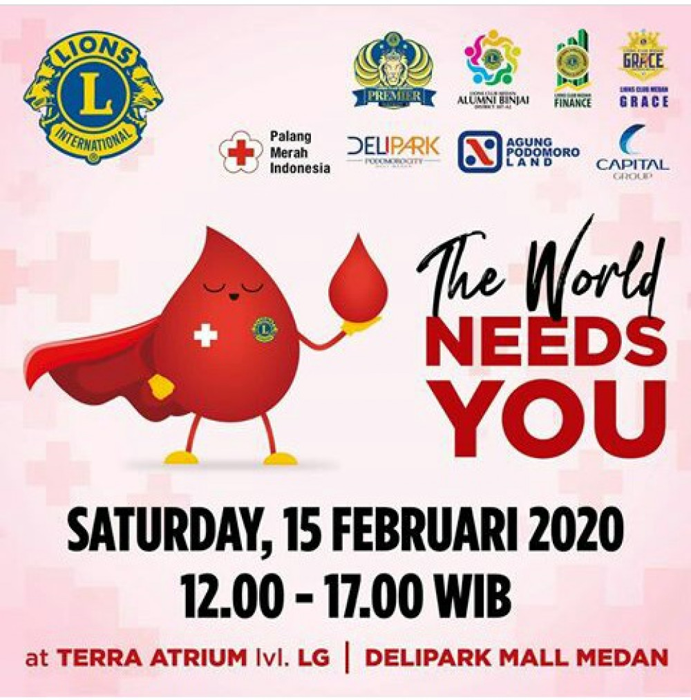 Donor Darah Lions Group @Podomoro City Deli Park Medan